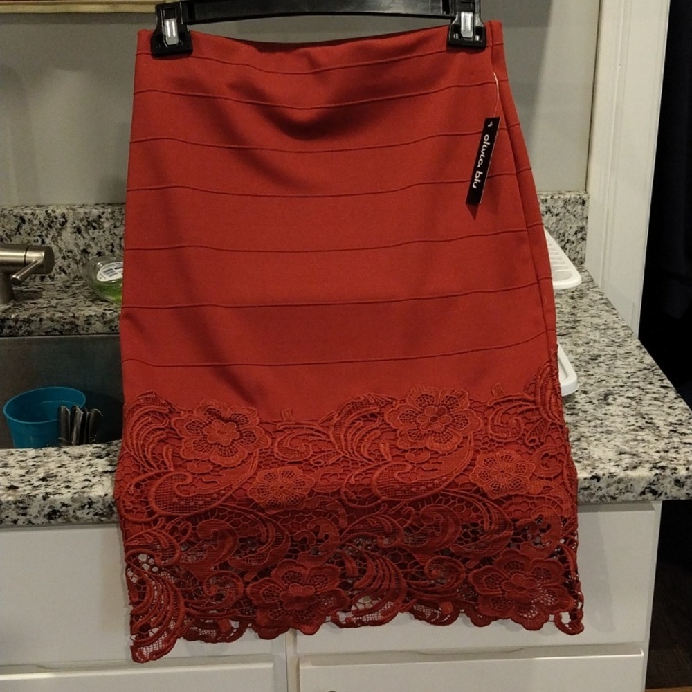 Olivia Blu Maroon Skirt
